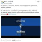 Emine Erdoğan'dan 'NATO Zirvesi'ne ilişkin paylaşım
