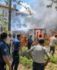 Amasya'da depo ve kameriye yandı