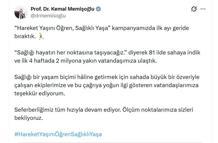 Bakan Memişoğlu: 'Hareket Yaşını Öğren, Sağlıklı Yaşa' kampanyamızda 2 milyona yakın vatandaşımıza ulaştık