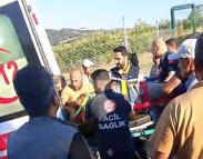 Bursa'da freni boşalan traktörün altında kalan sürücü ağır yaralandı