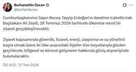 Irak Başbakanı Zeydi, Türkiye'ye gelecek