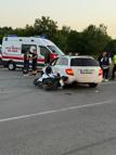 Otomobille çarpışan motosikletin sürücüsü öldü