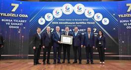 BTSO’nun hizmet kalitesine 7 yıldızlı tescil