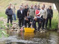 Ordu’da 35 bin alabalık yavrusu dereye bırakıldı