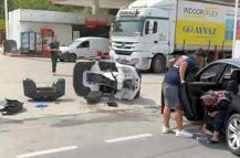 ATV ile otomobil çarpıştı; 2 yaralı
