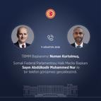 TBMM Başkanı Kurtulmuş, Somalili mevkidaşı Nur ile görüştü