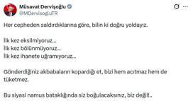 Dervişoğlu: İlk kez eksilmiyoruz
