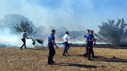 Tekirdağ’da anız yangınında 150 dekar alan zarar gördü