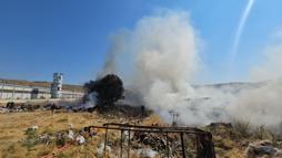 Kayseri'de fabrikanın atık malzeme bölümünde yangın