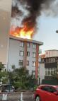 Ümraniye’de 5 katlı binanın çatısında çıkan yangın söndürüldü