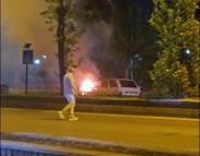 Aydın’da seyir halindeki otomobil alev aldı