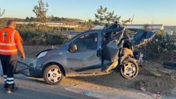 Kuzey Marmara Otoyolu'nda TIR hafif ticari araca çarptı: 1'i çocuk, 5 yaralı