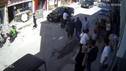 Konya'da iş yerinde patlama anı kamerada
