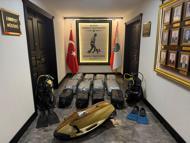 Mersin Limanı'nda geminin altına gizlenmiş 350 kilo kokain ele geçirildi