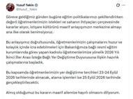Bakan Tekin: Öğretmenlerimizin yer değiştirme tercihleri 23-24 Eylül'de alınacak
