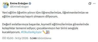 Emine Erdoğan'dan yeni eğitim öğretim yılı mesajı