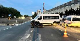 Tekirdağ'da minibüsle çarpışan motosikletin sürücüsü öldü