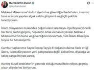 İletişim Başkanı Duran: Mekke-i Mükerreme'yi hedef alan saldırı girişimini en güçlü şekilde lanetliyorum
