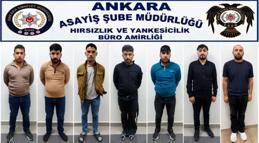 Ankara'da hırsızlık şebekesine operasyon; 7 tutuklama