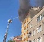 Küçükçekmece’de 6 katlı binada çıkan yangın söndürüldü