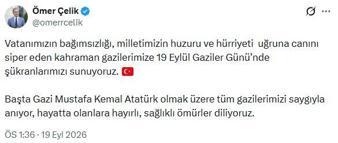 AK Parti'li Çelik'ten 'Gaziler Günü' mesajı