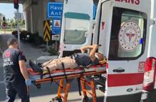 Otobüsle çarpışan motosikletin sürücüsü yaralandı
