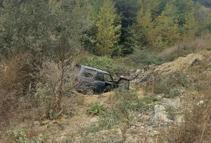 Bursa’da otomobil şarampole uçtu: 2 yaralı