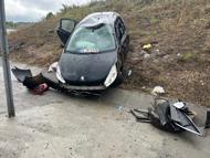 D-100’de otomobil takla attı: 2 yaralı