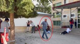 Mahalle muhtarı hastane önündeki tatbikatı gerçek sandı; o anlar görüntülendi