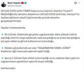Ticaret Bakanlığı'ndan Esenyurt'ta tekstil işletmesine yapılan denetime ilişkin açıklama