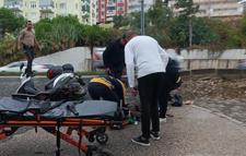 Bursa'da devrilen motosikletin sürücüsü ağır yaralandı