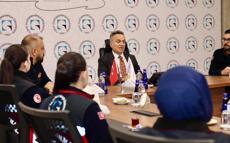 İtfaiyecilik programı öğrencilerinden Rektör Yılmaz’a ziyaret