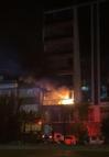 Aydın’da 9 katlı binada yangın: 5 kişi dumandan etkilendi