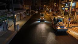 Mardin’de gece asfalt mesaisi