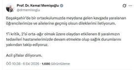 Bakan Memişoğlu'ndan, Başakşehir'deki olayda yaralanan 8 kişinin durumuna ilişkin açıklama