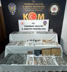 Tekirdağ'da çok sayıda tarihi eser niteliğinde obje ve materyal ele geçirildi