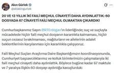 Bakan Gürlek: 2 faili meçhul dosyayı daha aydınlattık