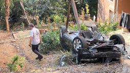 Beşiktaş’ta fren yerine gaza basan 79 yaşındaki sürücü bahçeye uçtu