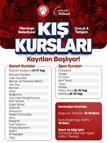 Menteşe Belediyesi kış kurslarına kayıtlar başladı