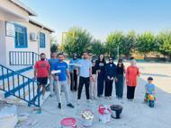 Silopi’de öğretmenler, görev yaptıkları okulu boyadı