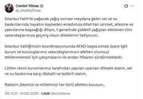 Cumhurbaşkanı Yardımcısı Yılmaz: Sel ve su baskınına karşı uyarıları dikkate alalım