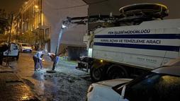 Arnavutköy’de yağış mesaisi sürüyor