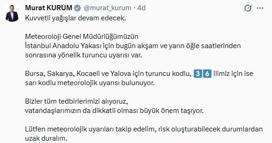Bakan Kurum: Kuvvetli yağışlar devam edecek