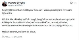 Bakan Çiftçi'den Ali Haydar Ercan için taziye mesajı