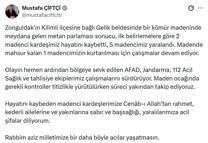 Bakan Çifti'den Zonguldak'taki maden kazasına ilişkin açıklama; Süreci takip ediyoruz