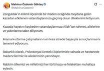 Göktaş: Psikososyal destek ekiplerimizle madencilerimiz ve ailelerimizin yanındayız