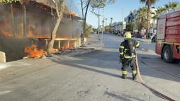 Bodrum'da tadilat yapılan iş yerinin bulunduğu binada yangın
