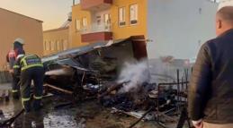 Adıyaman'da evin çatısında yangın