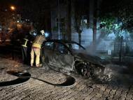 Edirne’de Bulgaristan plakalı otomobil alev alev yandı