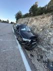 Şarampole savrulan otomobilin sürücüsü yaralandı